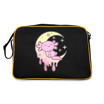 Kawaii Gothic Axolotl Pastel Gothic Goth - Retro Bag - black/gold - Back