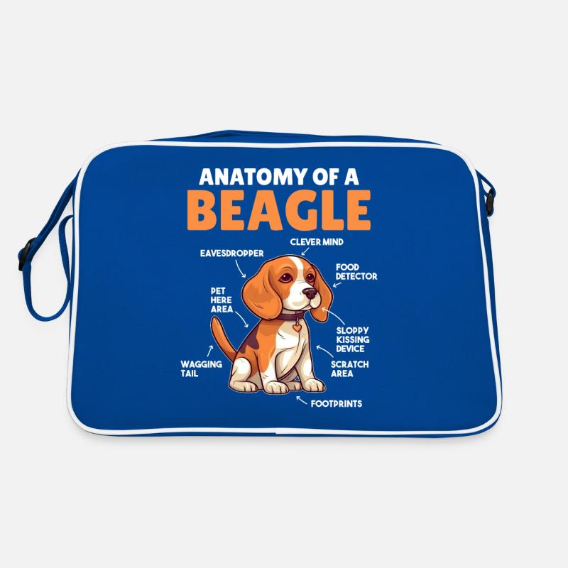 Hunde Erklärung Anatomy eines Beagle Retro Tasche