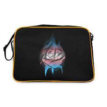 Fierté transgenre Drapeau trans brûlant Rose Sub - Sac Retro - noir/or - Dos