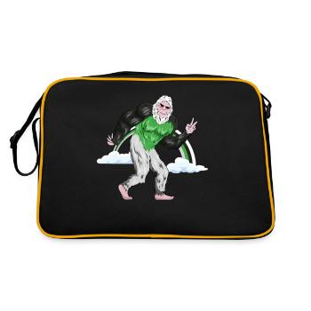 Demiromantic Pride Flag Rainbow Bigfoot Sas - Retro Bag - black/gold - Back