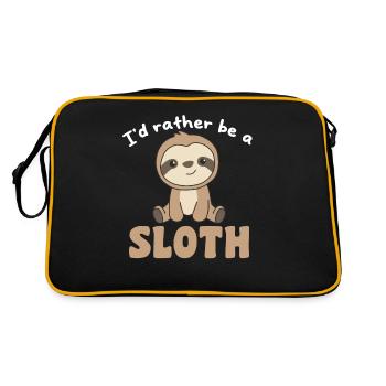 Je préfère être un paresseux - paresseux mignon - Sac Retro - noir/or - Dos
