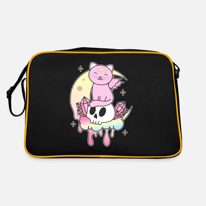 Kawaii Gothic Katze Pastellfarben Gothic Goth Retro Tasche