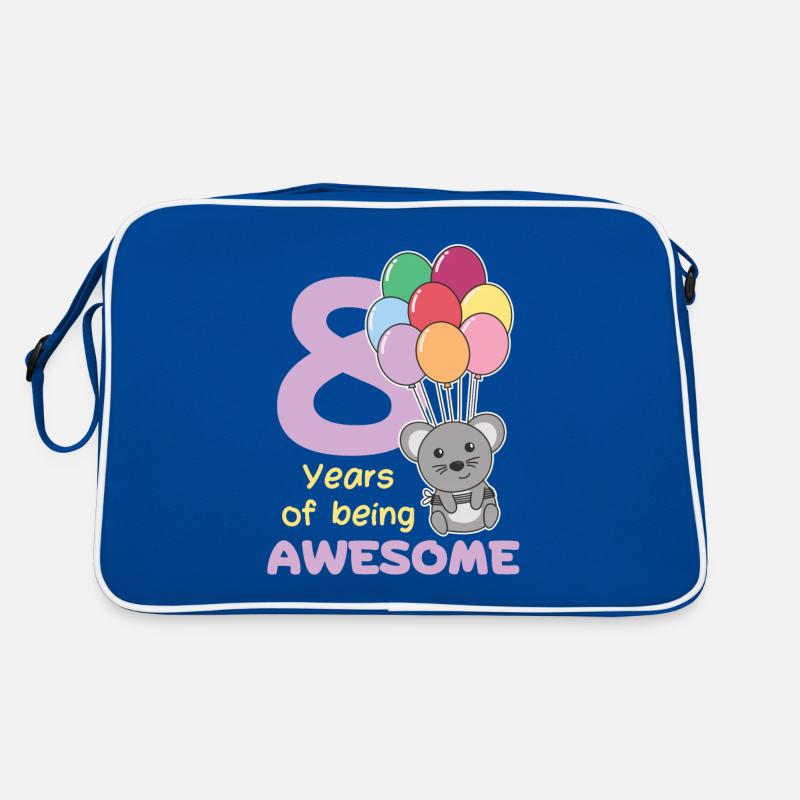 Mouse for 8th birthday children eight years old Retro Bag