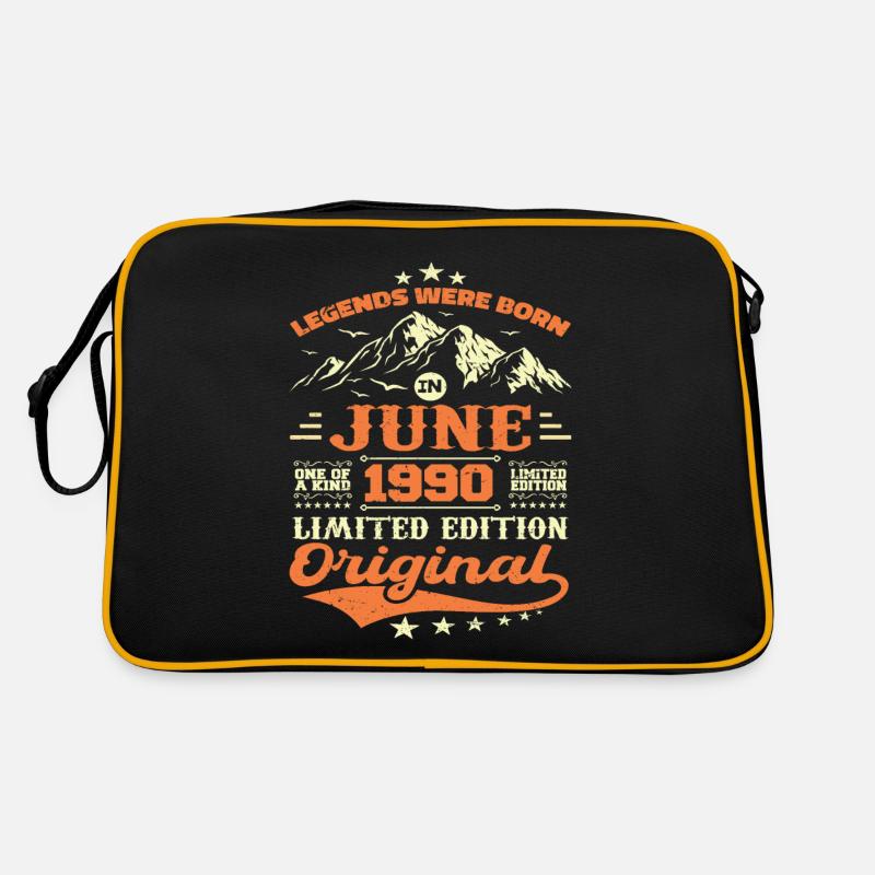 June 1990 Birthday Born in 1990 June Gift Retro Bag
