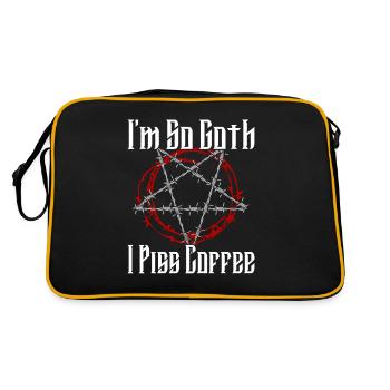 Satan Beelzebub Devil Gothic Pentagram Mystical - Retro Bag - black/gold - Back