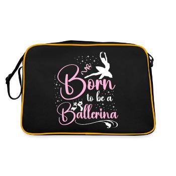 Ballet Dancer Dance Girl Ballerina - Retro Tasche - Schwarz/Gold - Hinten