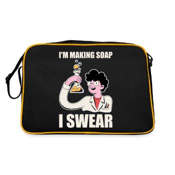 Fabricant de savon amusant - Sac Retro - noir/or - Dos