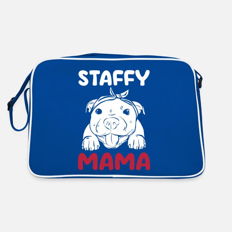 Dog Staffy Mama Retro Bag