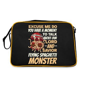 FSM Pastafarianism - Retro Bag - black/gold - Back