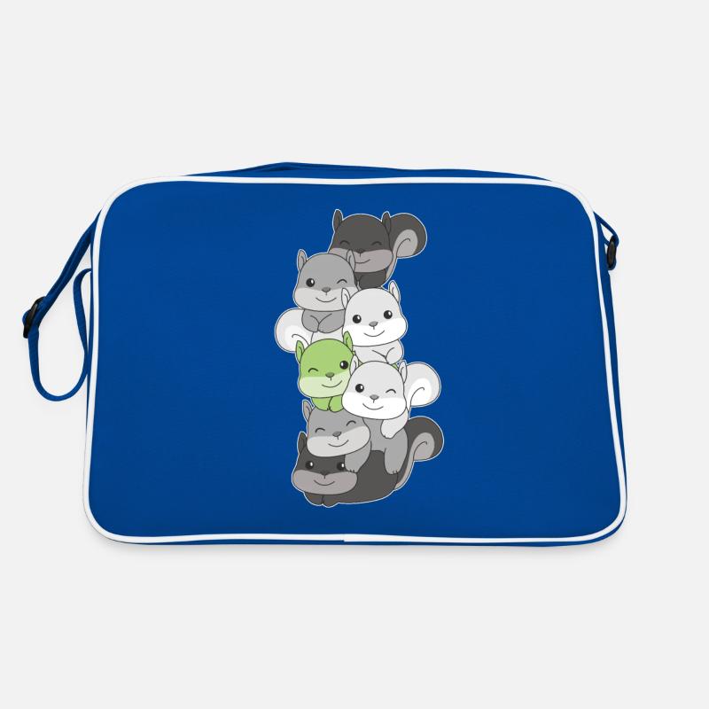Agender Flag Pride LGBTQ Cute Squirrel Stack Retro Bag