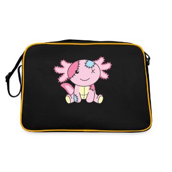 Kawaii Gothic Axolotl Pastel Gothic Goth - Retro Bag - black/gold - Back