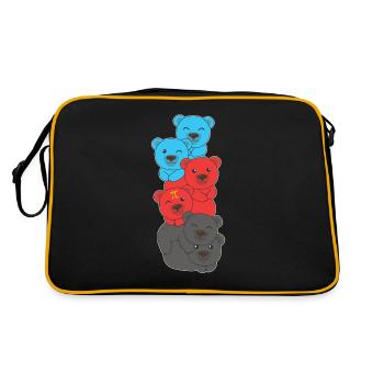 Polyamory Flag Gay Pride LGBTQ Bear Tower - Retro Bag - black/gold - Back