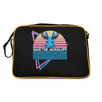 Schakalope Retro Cryptid Cryptozoology - Retro Bag - black/gold - Back