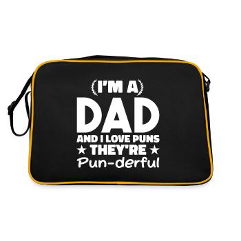 I love word games | Men | Daddy's Joke - Retro Bag - black/gold - Back