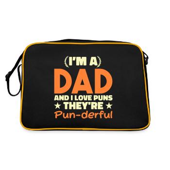 Papa Pun - Sac Retro - noir/or - Dos