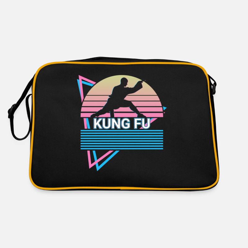 Kung Fu Retro - Retro Tasche - Schwarz/Gold