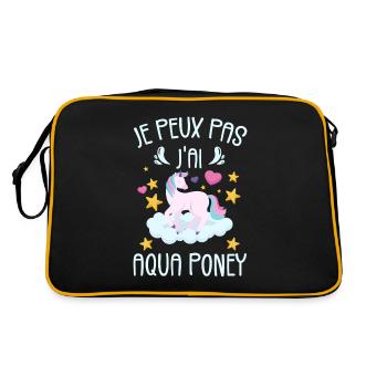 Je Peux Pas J'ai Aqua Poney - Sac Retro - noir/or - Dos