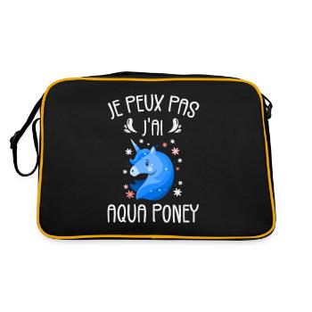 Je Peux Pas J'ai Aqua Poney - Sac Retro - noir/or - Dos
