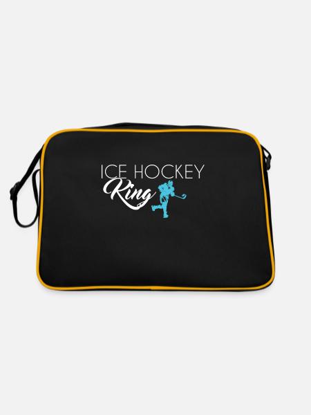 Eishockey King - Retro Tasche - Schwarz/Gold - Hinten