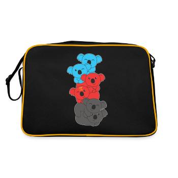 Polyamory Flag Gay Pride LGBTQ Koala Tower - Retro Bag - black/gold - Back