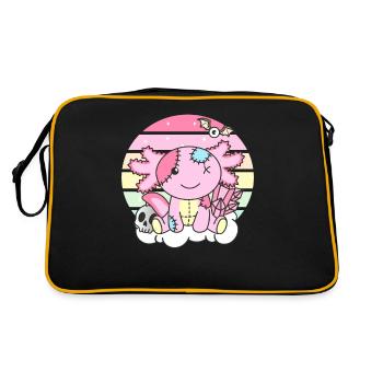 Kawaii Gothic Axolotl Pastel Gothic Goth - Retro Bag - black/gold - Back