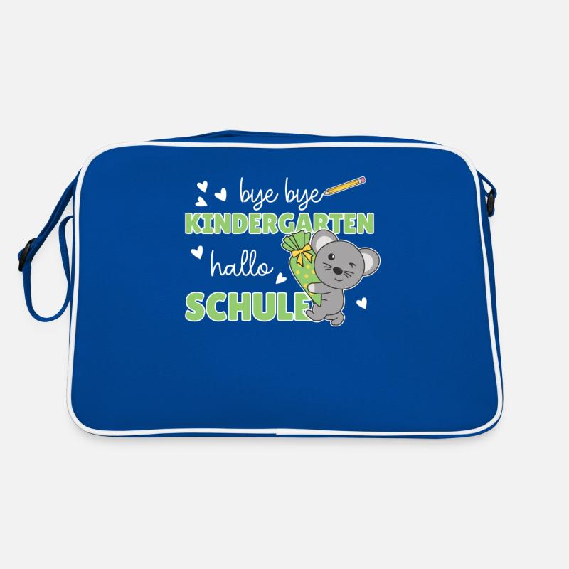 bye bye Kindergarten hallo Schule Maus Retro Tasche