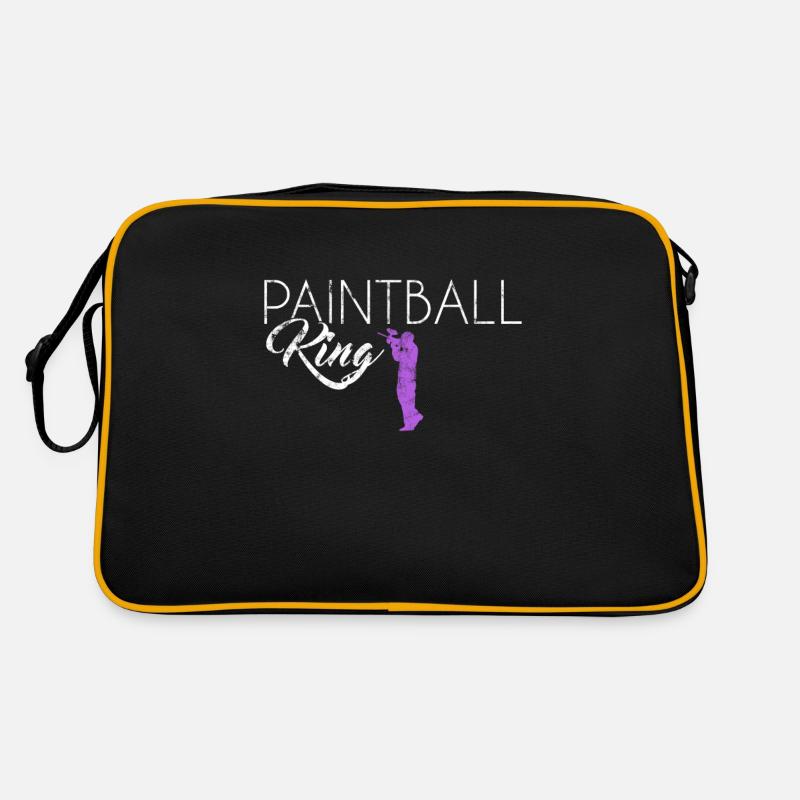 Paintball King - Retro Tasche - Schwarz/Gold
