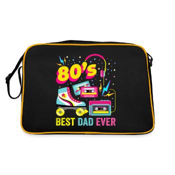 80s Dad 1980s Fashion Eighties Fathers Day 80's - Sac Retro - noir/or - Dos