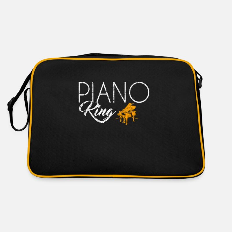 Piano King - Retro Tasche - Schwarz/Gold