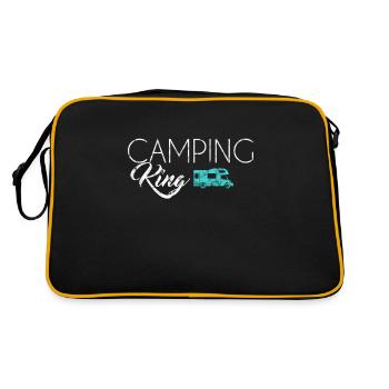 Camping King - Retro Tasche - Schwarz/Gold - Hinten