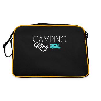 Camping King - Retro Tasche - Schwarz/Gold - Hinten