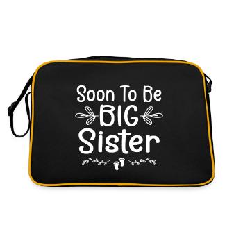Soon to be big sister - Retro Bag - black/gold - Back