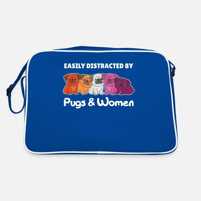 Lesbian Flag Pride LGBTQ Cute Pug Sac Retro