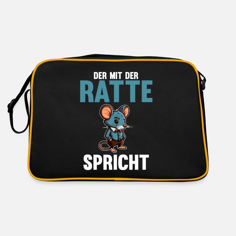 Nagetier Ratte Ratten Retro Tasche