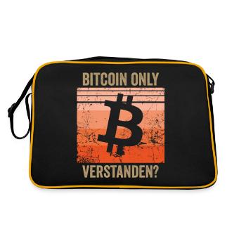 Bitcoin Only Verstanden? - Retro Tasche - Schwarz/Gold - Hinten