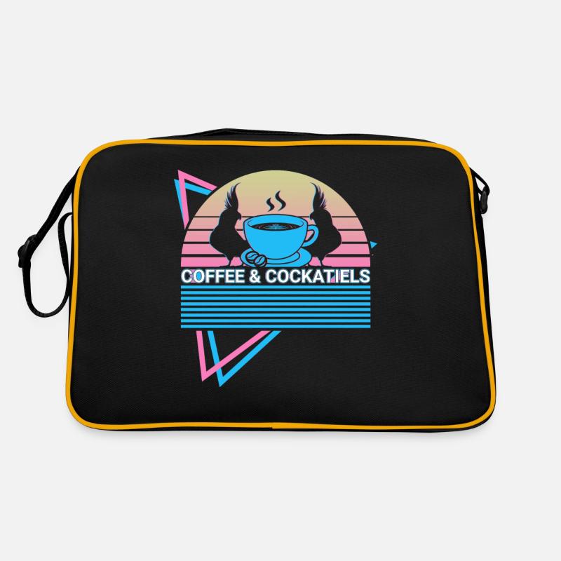 Coffee and cockatiels retro Retro Bag