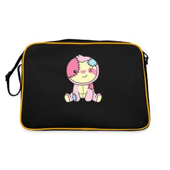Kawaii Gothic Sloth Pastel Gothic Goth - Retro Bag - black/gold - Back