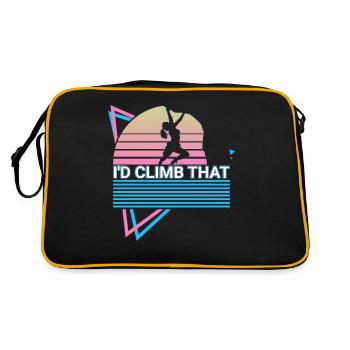 Rock Climbing Rock Climber Retro - Retro Bag - black/gold - Back