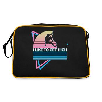 Rock Climbing Rock Climber Retro - Retro Bag - black/gold - Back