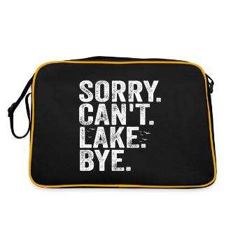 Tut mir leid, dass ich mich nicht verabschieden kann - Retro Tasche - Schwarz/Gold - Hinten