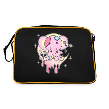 Kawaii Gothic Elephant Pastel Gothic Goth - Retro Bag - black/gold - Back