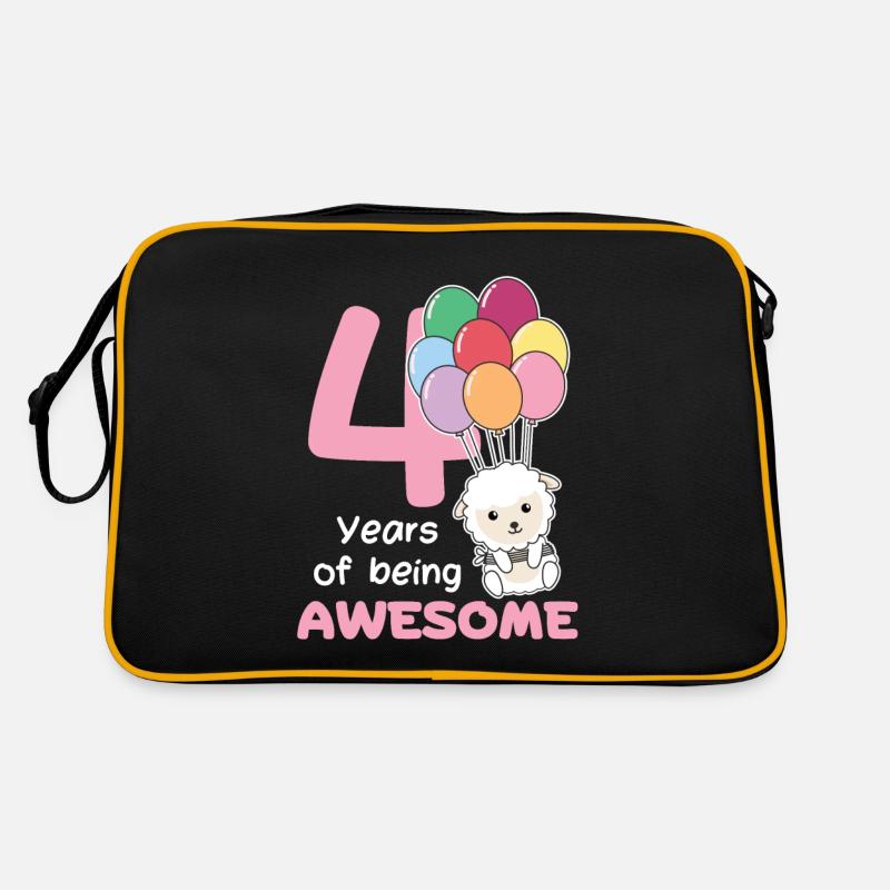 Sheep for 4th birthday children four years old Retro Bag