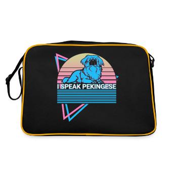I speak Pekingese Retro - Retro Bag - black/gold - Back