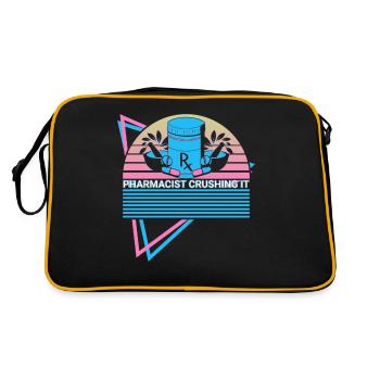 Pharmacist Crushing It Pharmacy Retro - Retro Bag - black/gold - Back