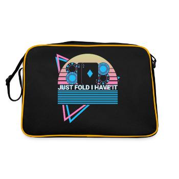Pokerspieler Retro - Retro Tasche - Schwarz/Gold - Hinten
