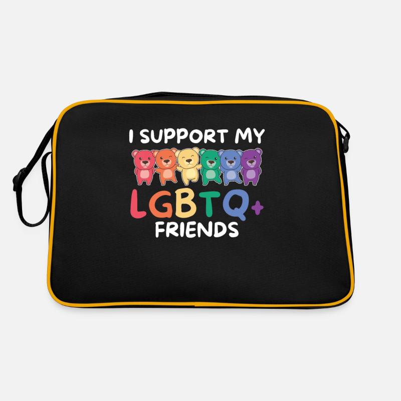 Rainbow Flag Gay Pride LGBTQ Bear Retro Bag