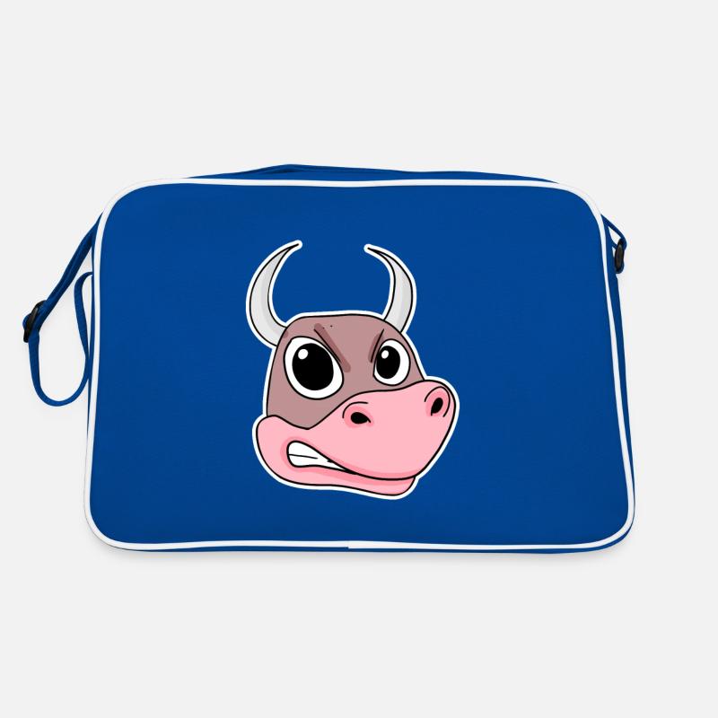 wütender Bulle Retro Tasche
