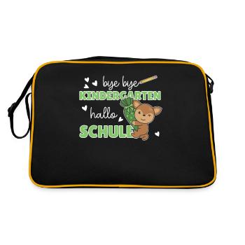 Bye bye Kindergarten Hello School Deer - Sac Retro - noir/or - Dos
