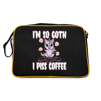 Satan Beelzebub Devil Gothic Pentagram Mystical - Retro Bag - black/gold - Back
