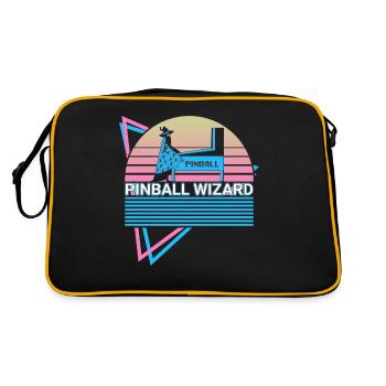 Pinball Wizard Flipperautomat Retro - Retro Tasche - Schwarz/Gold - Hinten